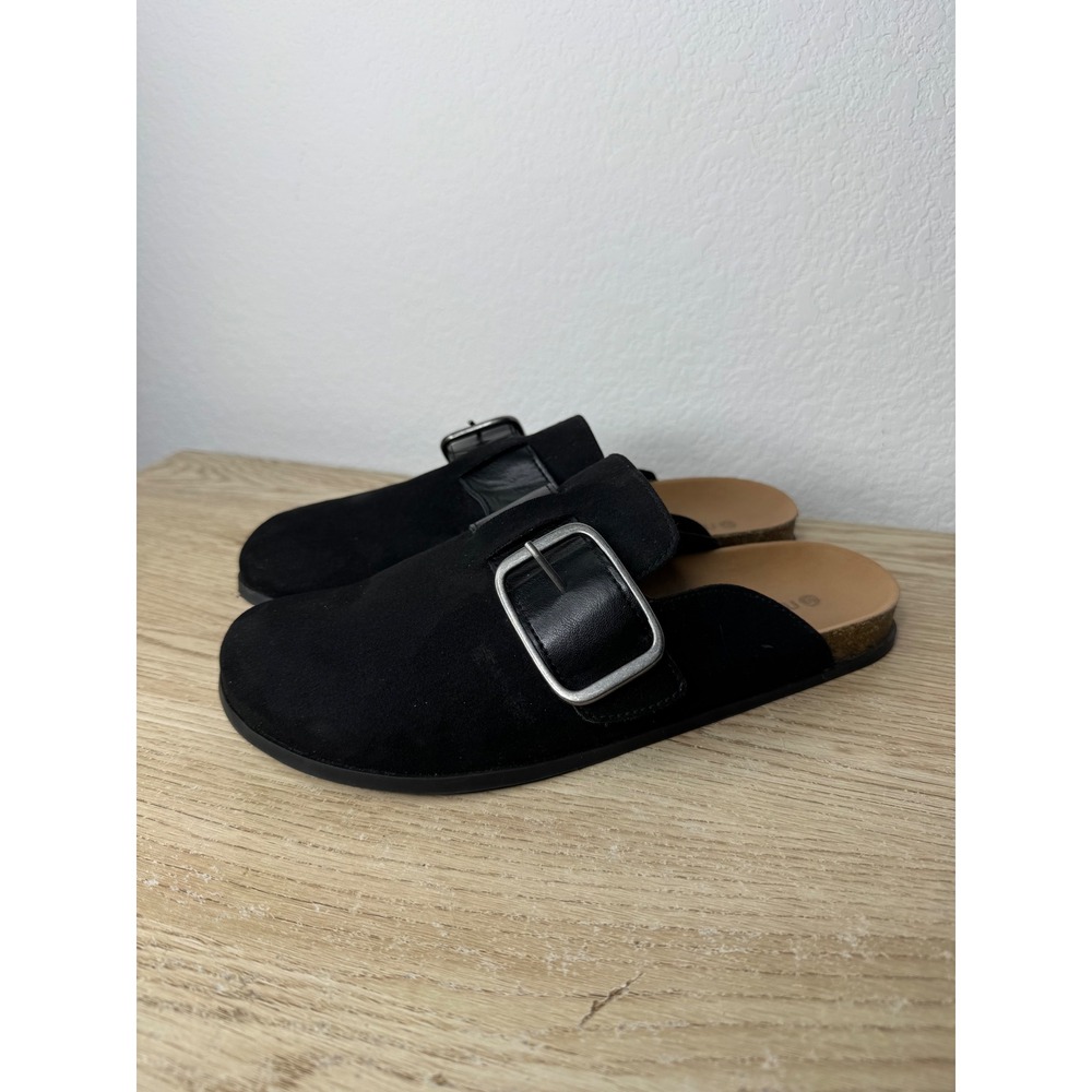 Makalu California Emmaline Black‎ Buckle Clog Mules Womens Size 10M Round Toe